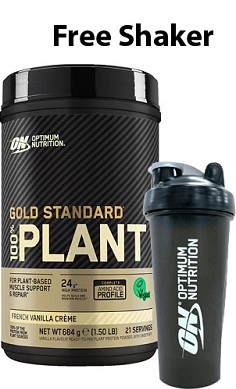 optimum nutrition gold standard 100% plant protein free shaker