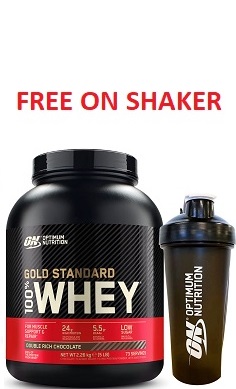 Optimum-Nutrition-Gold-Standard-100-whey-Protein free shaker 1