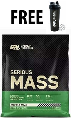 Optimum-Nutrition-Serious Mass-gainer free shaker