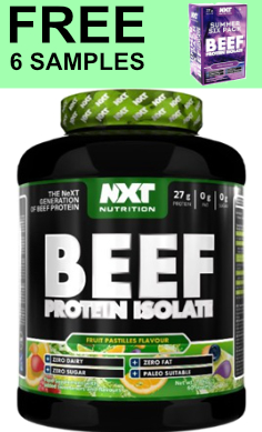 nxt nutrition beef protein isolate + 6 pack