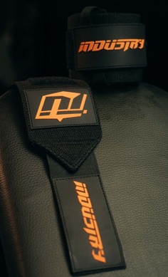 Team Industry wrist wraps black orange