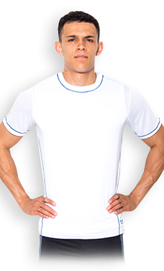 USN men's technical T-shirt white