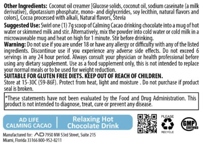 Project AD Calming Cacao – Relaxing Hot Chocolate Drink