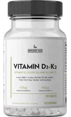 Supplement Needs Vitamin D3 + K2