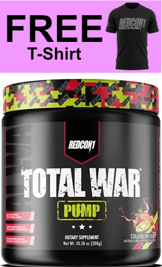 redcon1 total war pump preworkout + T-shirt