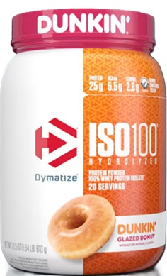 Dymatize ISO 100 Whey Isolate X Dunkin' Glazed Donut 610g
