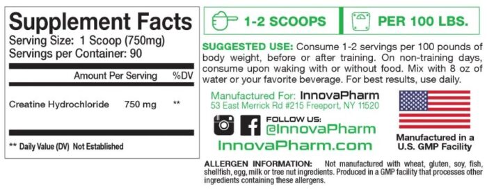 Innovapharm Creatine HCl Powder - Image 2