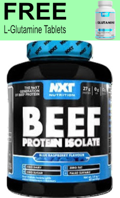 nxt nutrition beef protein isolate free L-Glutamine tabs