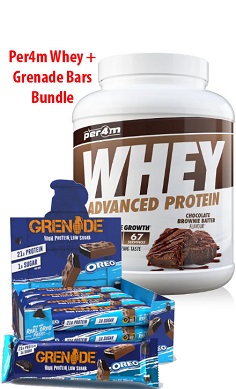 Per4m whey protein Grenade protein bars offer