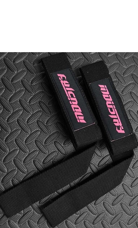 Industry Classic Lifting Straps - Black & pink 1