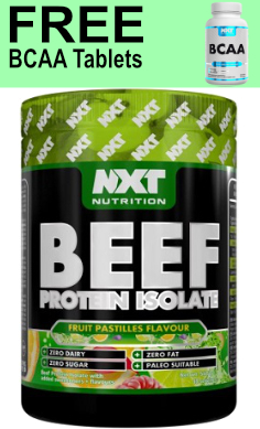 nxt nutrition beef protein isolate 500g + bcaa tabs